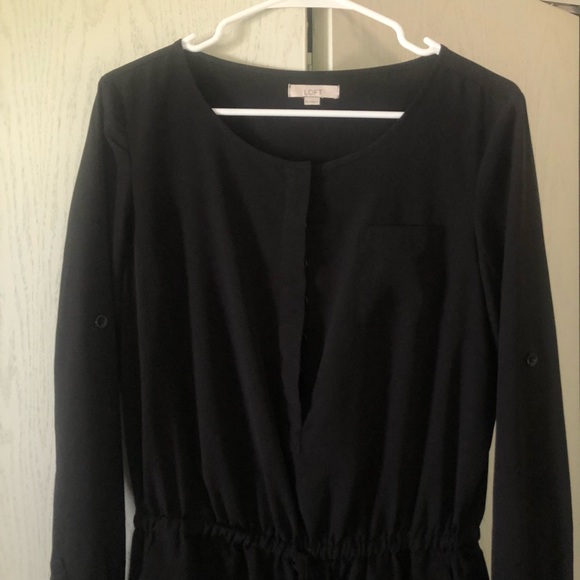 LOFT Black Long Sleeve Romper Size 0 - Picture 3 of 9